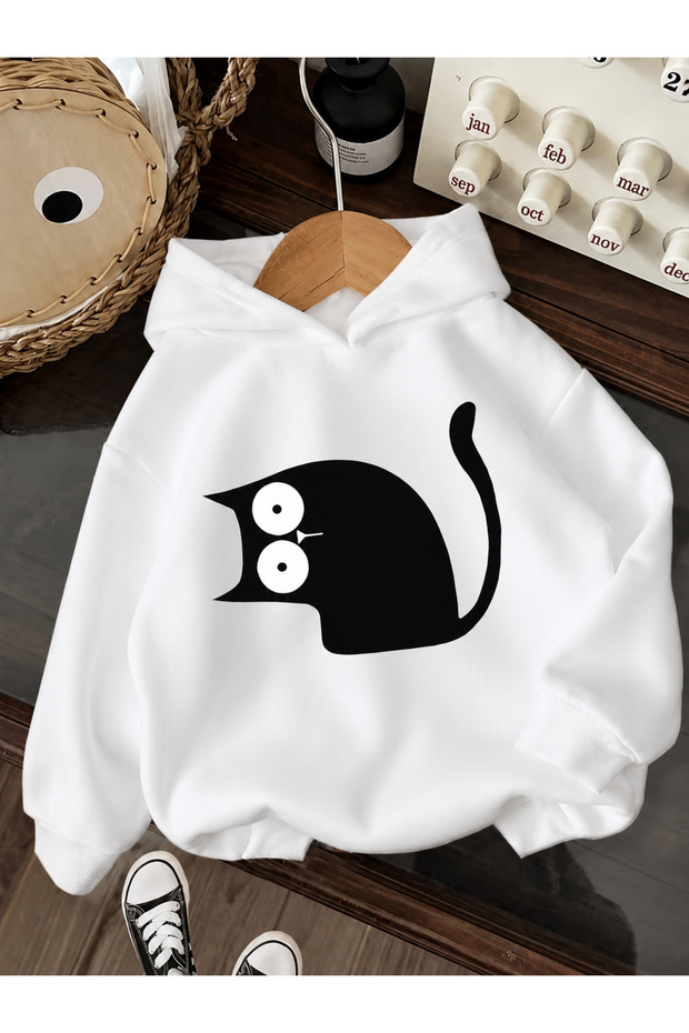 Children's Hooded Printed Sweatshirt