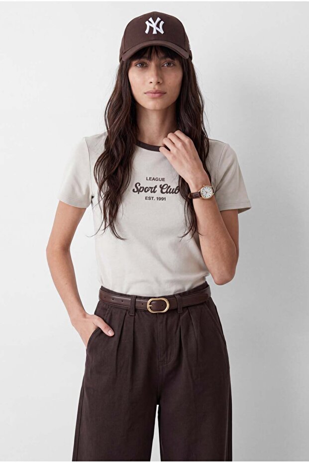 Women's Contrast Collar T-Shirt