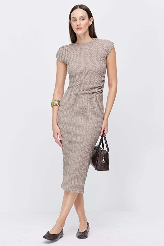 Women's Textured Midi Dress