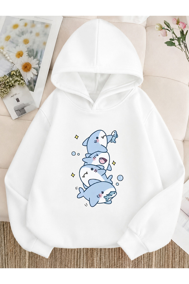 Children's Hooded Printed Sweatshirt