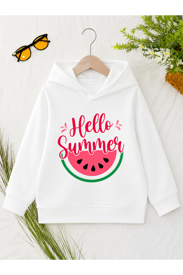 Children's Hooded Printed Sweatshirt
