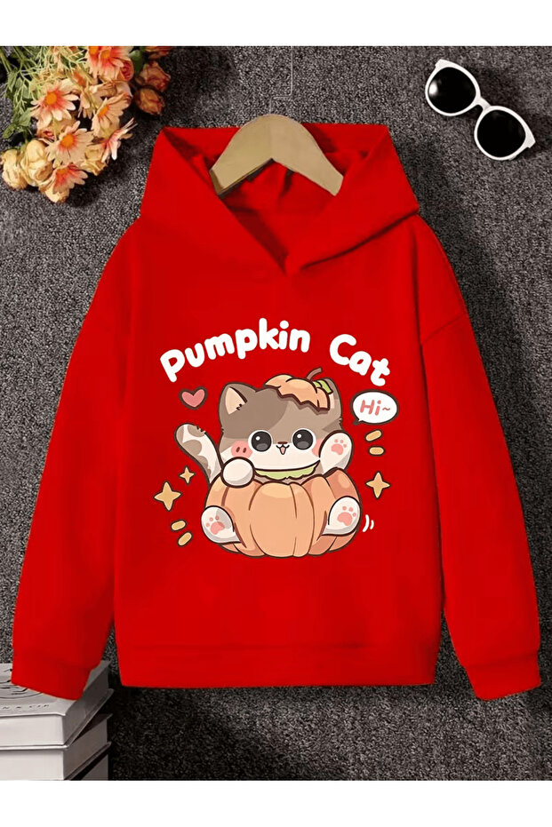 Children's Hooded Printed Sweatshirt