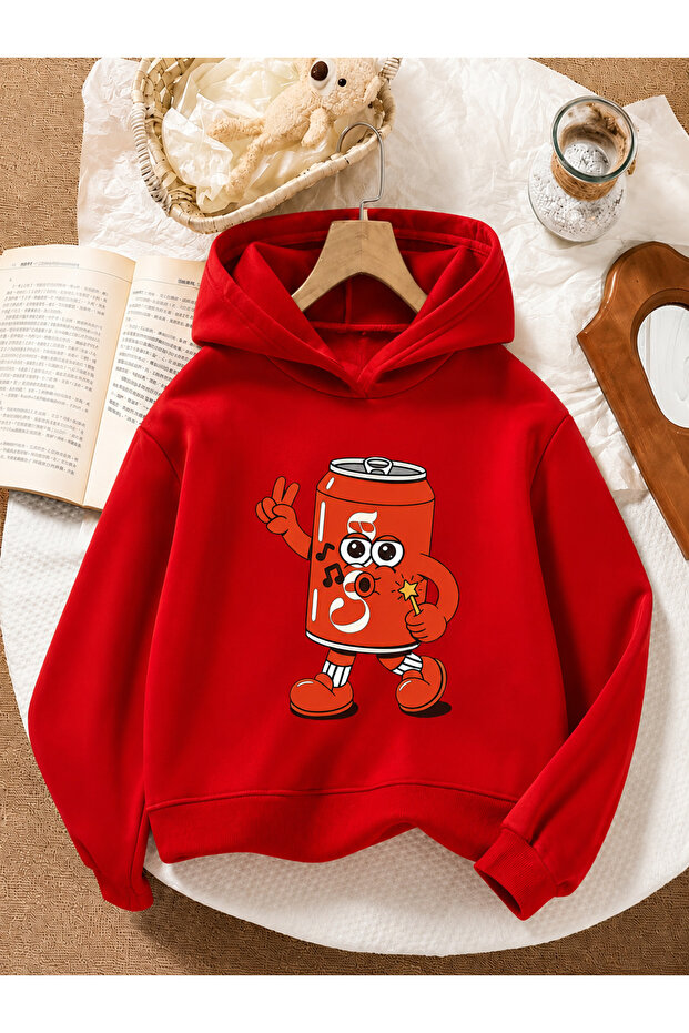 Children's Hooded Printed Sweatshirt