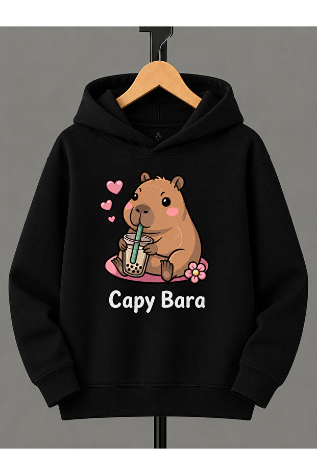 Children's Hooded Printed Sweatshirt