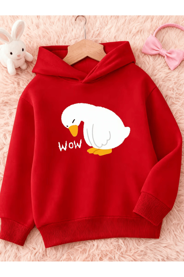 Children's Hooded Printed Sweatshirt