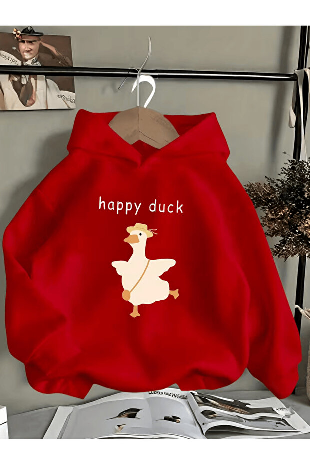 Children's Hooded Printed Sweatshirt