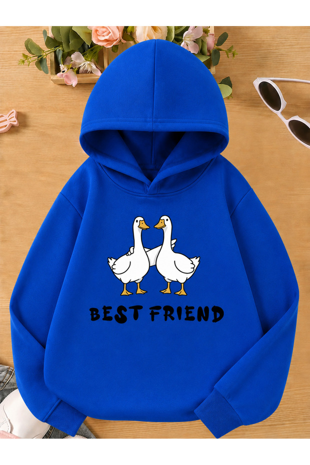 Children's Hooded Printed Sweatshirt