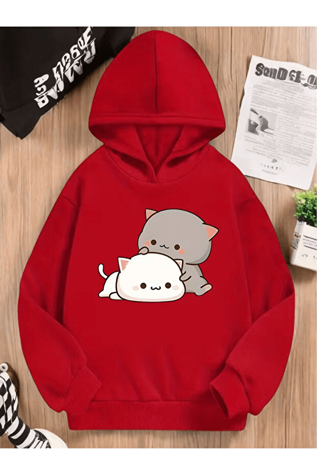 Children's Hooded Printed Sweatshirt
