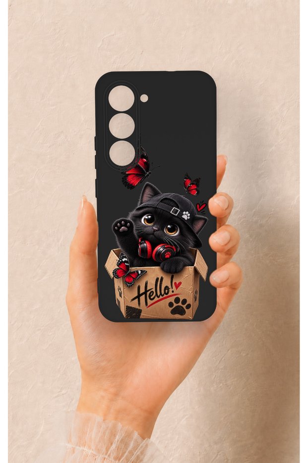 Tecno Spark 40 Pro Compatible Hello Cat Patterned Silicone Case