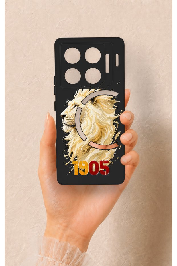 Infinix Gt 20 Pro Compatible Yellow Red 1905 Lion Patterned Silicone Case