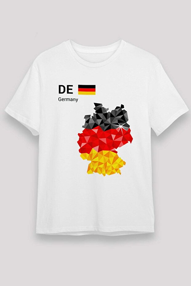 Germany Map and Flag Printed T-Shirt