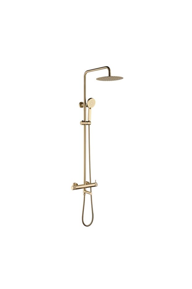 Milano Plus Ciro Rain Shower Column Set - Brushed Brass