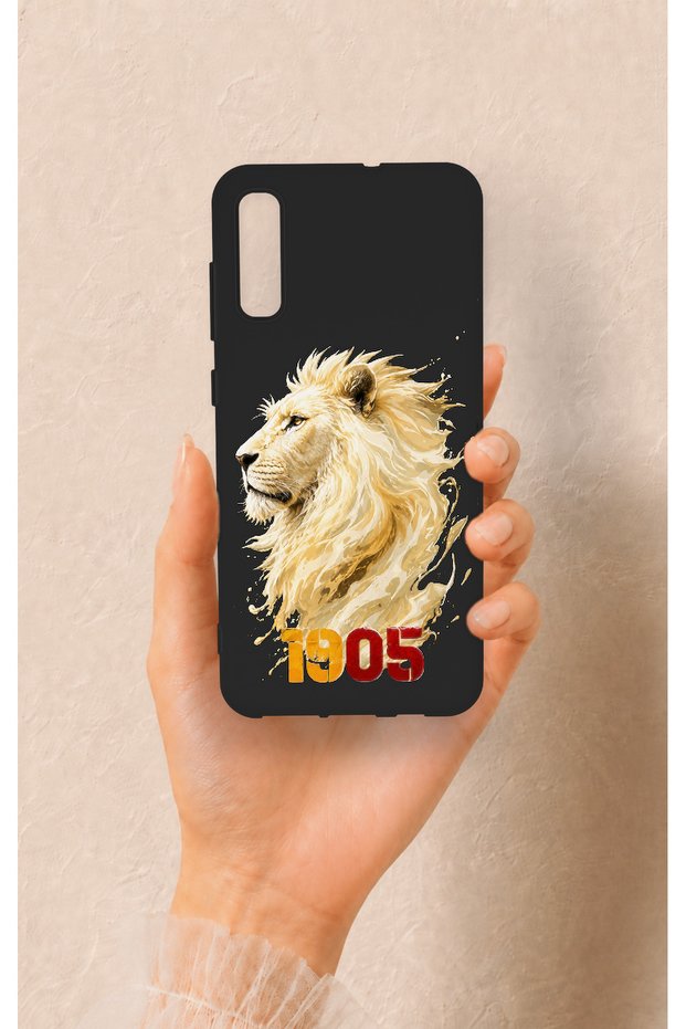 Samsung A70 Compatible Yellow Red 1905 Lion Pattern Silicone Case