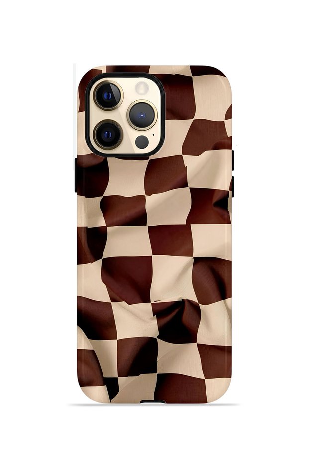 iPhone 12 Pro Vorian Double Layer Case Mocha Melt Checker