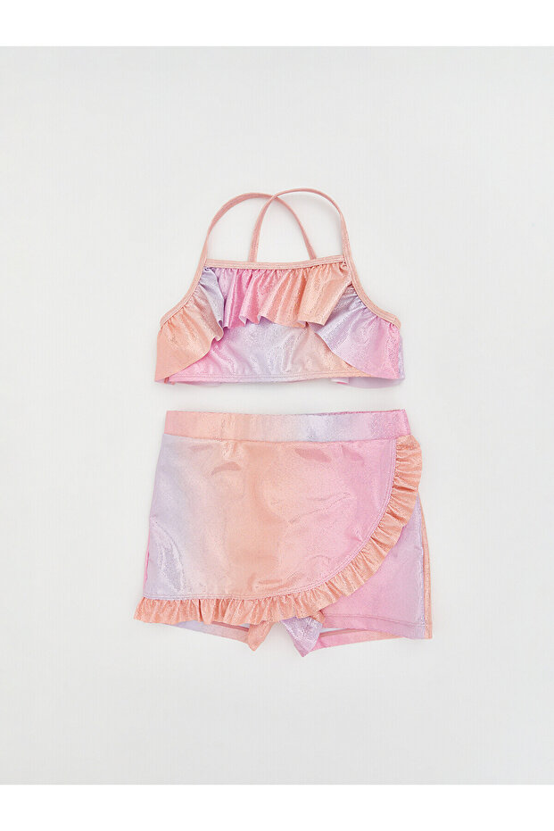 Nevavm Girl's Skirted Bikini Set with Difference