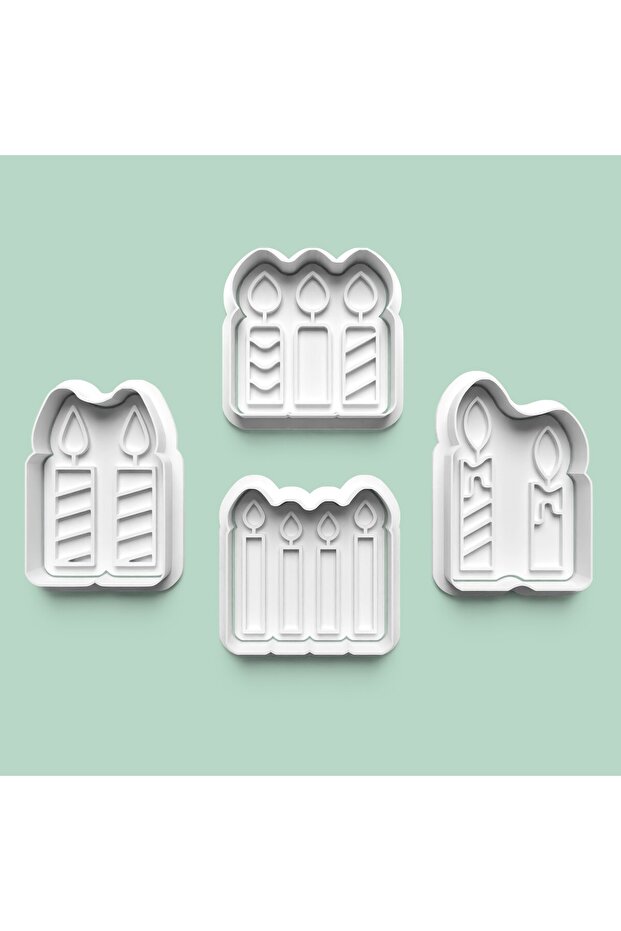 Candle Figures Cookie Mold and Sugar Dough Mold Set of 4 - 1006-Set