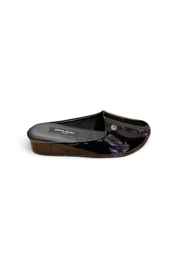 Lacquered Leather Women's Slippers with Padded Soles
