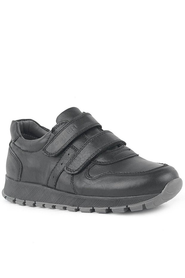 Rakerplus 3750-S1 100% Leather Velcro Black Sneaker Kids Sports Shoes