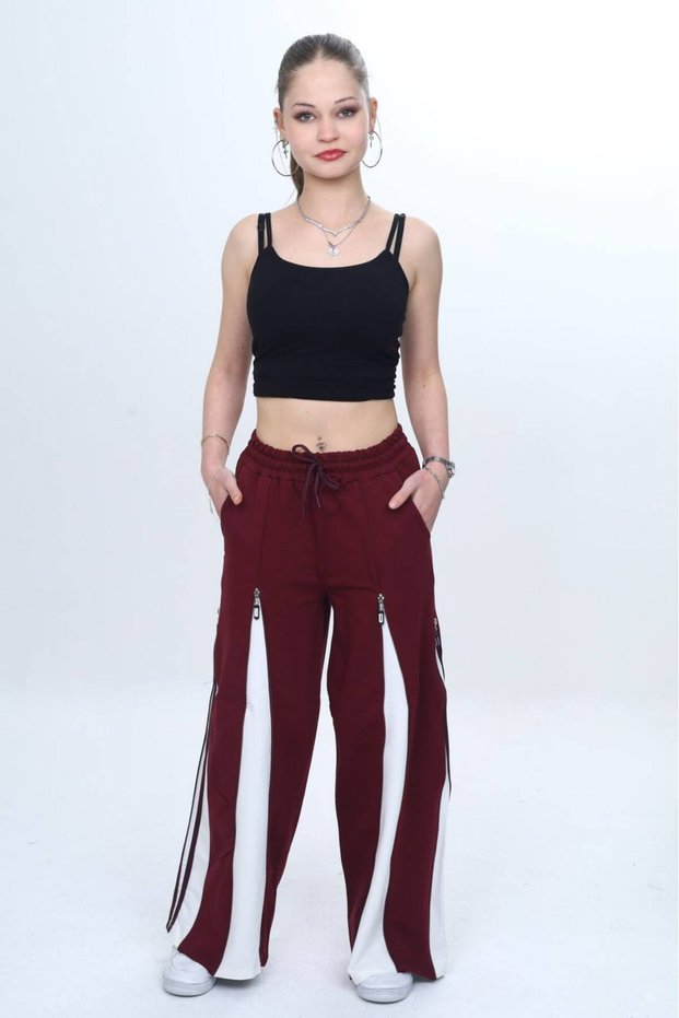 Girls' Sportswear a Quality 8-10-12-14-16 Years Old Zipper Adjustable Tracksuit Bottoms