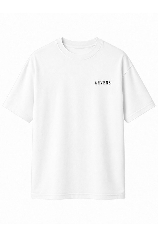 Minimal Printed Oversize 100% Cotton Fabric T-Shirt Unisex Design Quality Print White