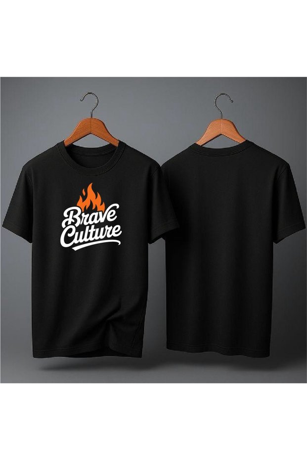 Printed Oversized T-Shirt with a Prominent Flame Detail