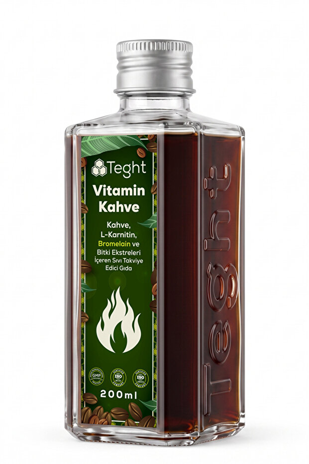 200 ml Liquid Food Supplement Containing Vitamin Coffee Bromelain L-Carnitine Green Tea Coenzyme Q10