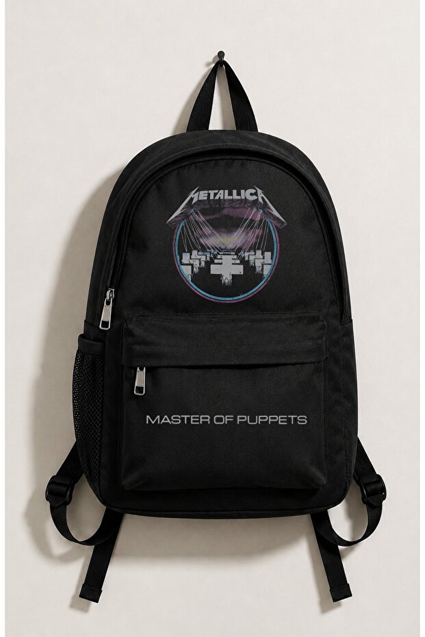 Unisex Master of Puppets Printed Backpack, Rock Band Metallica Themed School Bag