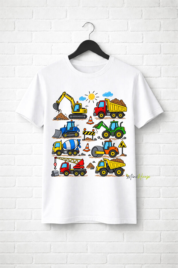 Special Drawing for Digger-Operators T-Shirt 100% Cotton