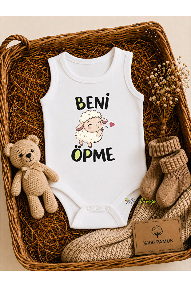 Don'T Kiss Me Written Baby Bodysuit