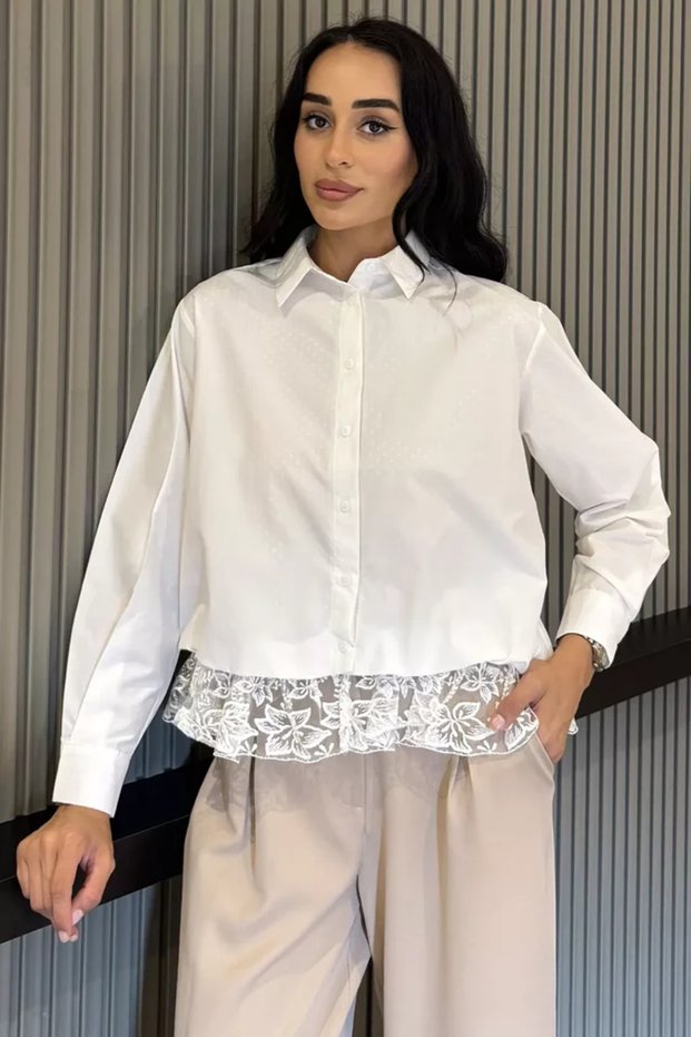 Women's Elegant Lace Detailed Shirt