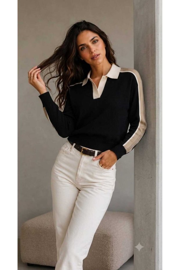 Women's Burgundy Brown Oversize Knitwear Sweater - Soft Textured Crew Neck