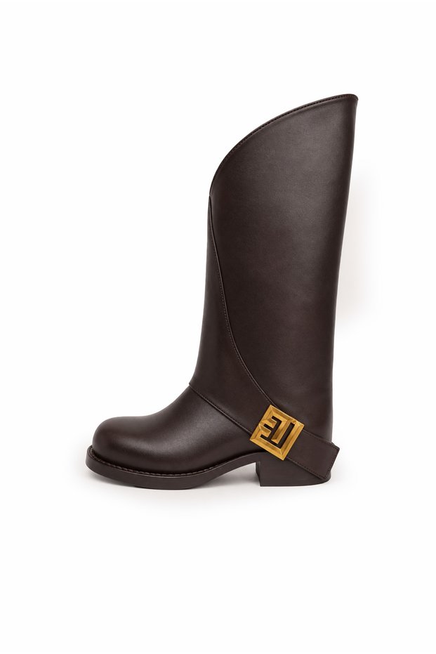 Women's Stylish Boots Genuine Brown Leather