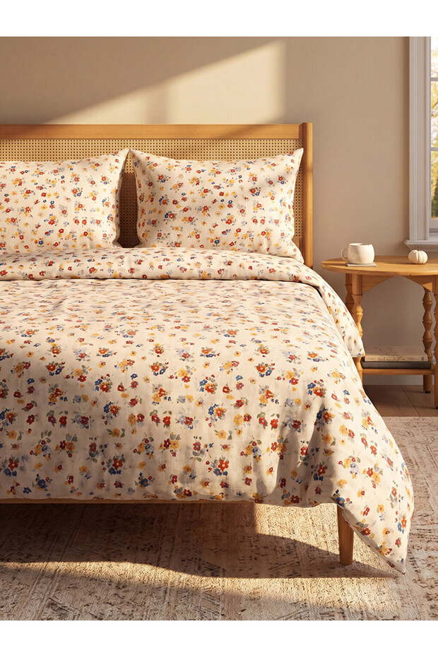 Lcw Home Floral Pattern Double Duvet Cover Set