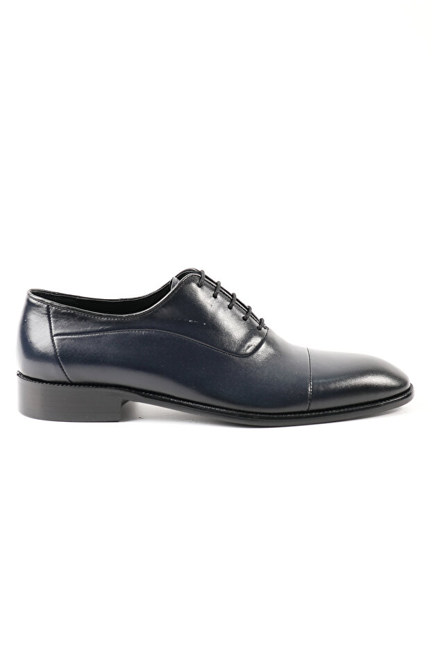 Genuine Leather Navy Blue Classic Men's Leather Shoes - K113