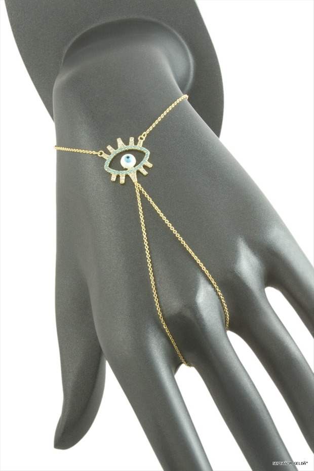 Spt-Gld Eye Zircon Stone Luxury Steel (140426) Şahmeran Yellow