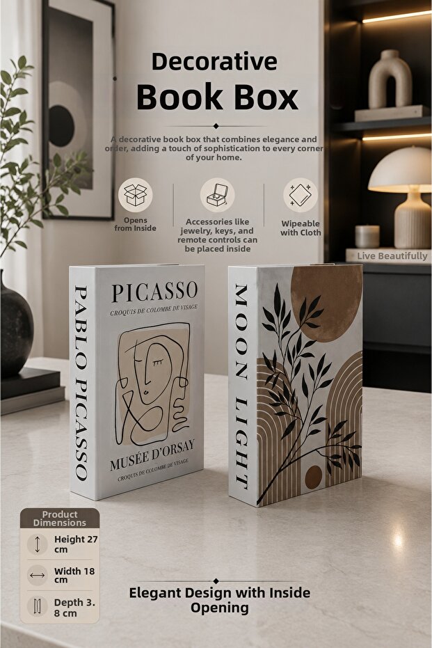 Decorative Book Box Set of 2