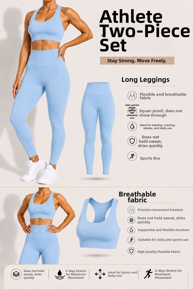 Women's High Waist Lycra Tights - Crop Set