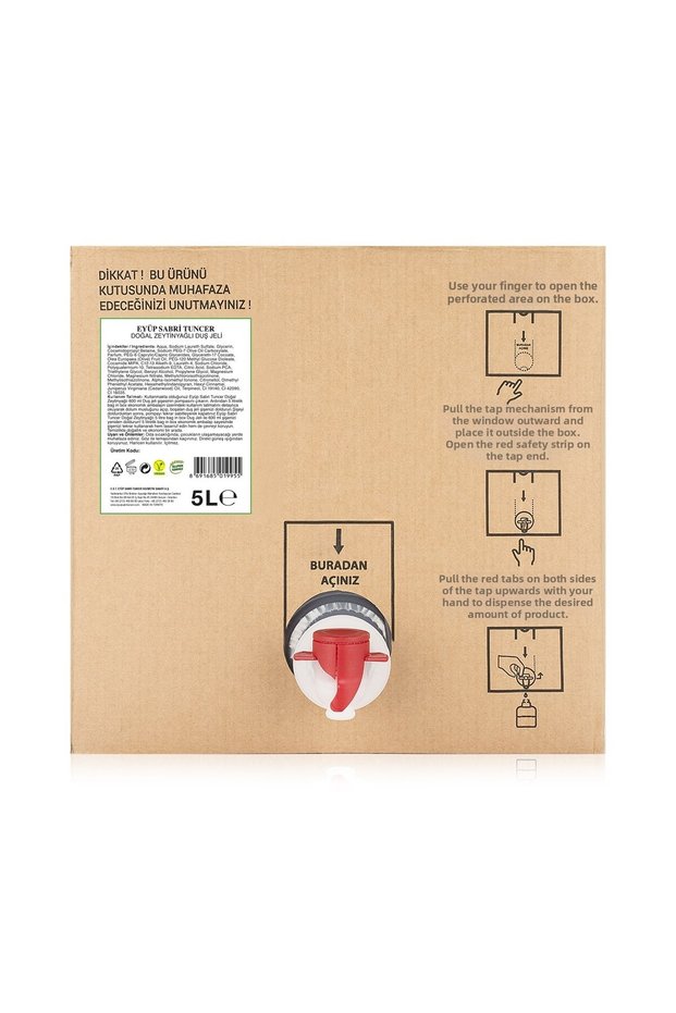 Natural Olive Oil Shower Gel 5 Lt - Bag in Box