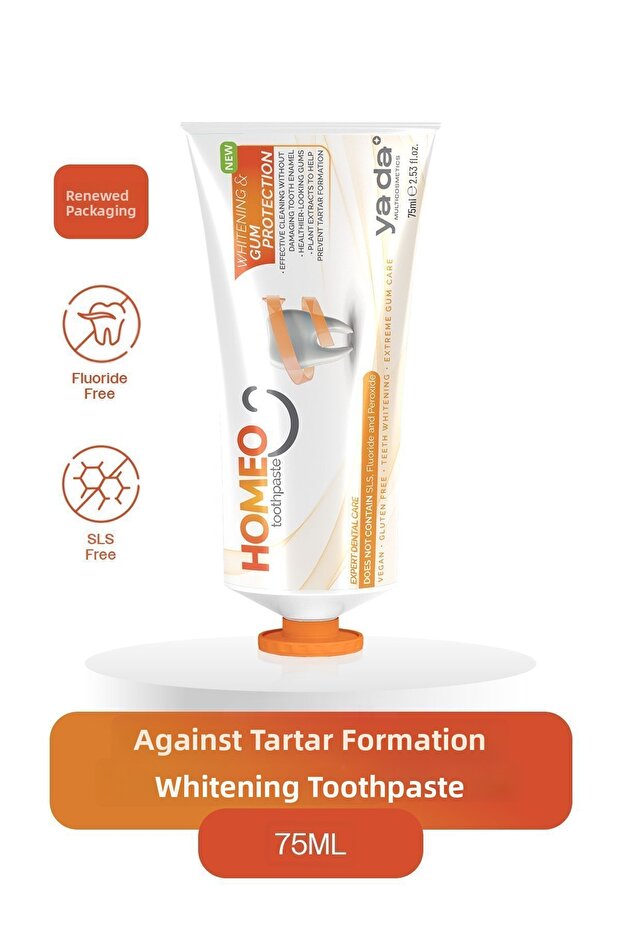 Homeo Herbal Toothpaste | Fluoride-Free 75 ml for Gum Care and Daily Oral Hygiene