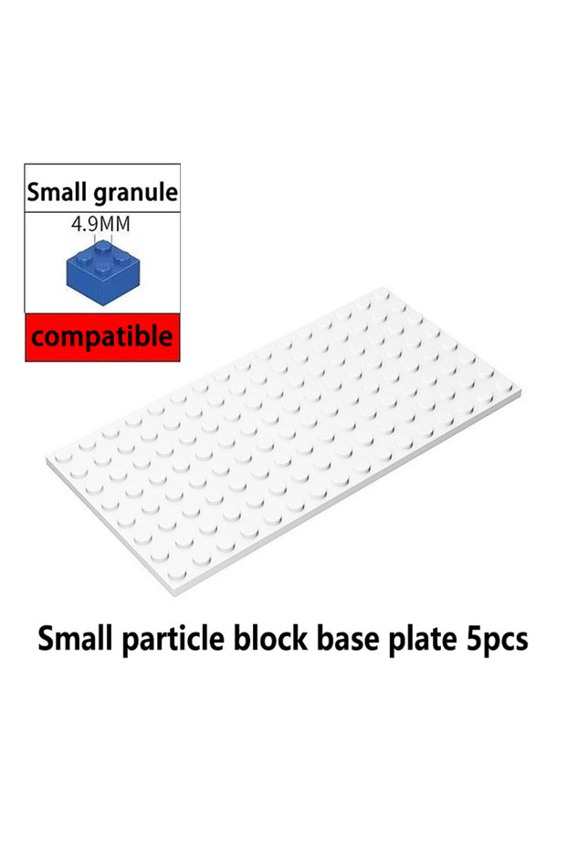 S 5PCS white colour 5 Pcs Puzzle Block Base Plate - 8x16 Brick Block Set for Kids, Creative DIY Cons
