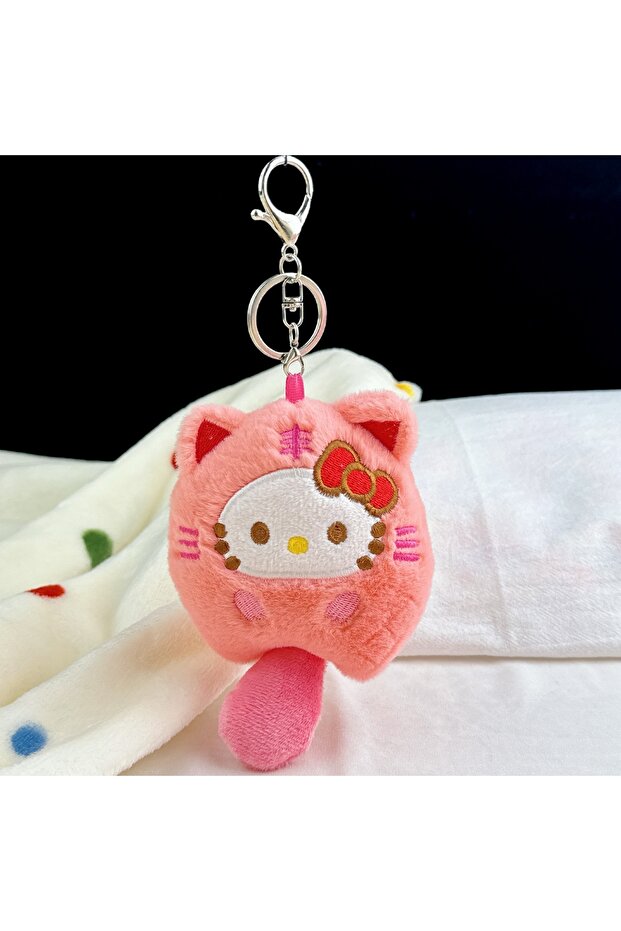 1 HOT Sanrio Cute Plush Stuffed Toy Keychain Anime Peripheral Kuromi Backpack Hanging Chain Holiday.