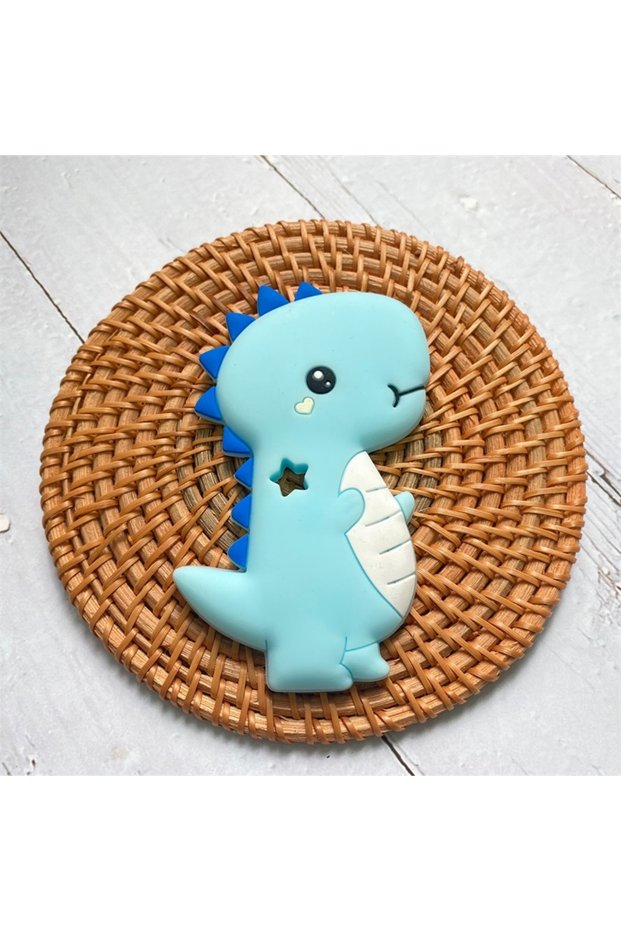 1pcs teether 1pcs Silicone Dinosaur Teether Cartoon Animal Rodent Teeth Necklace Food Grade Baby Che