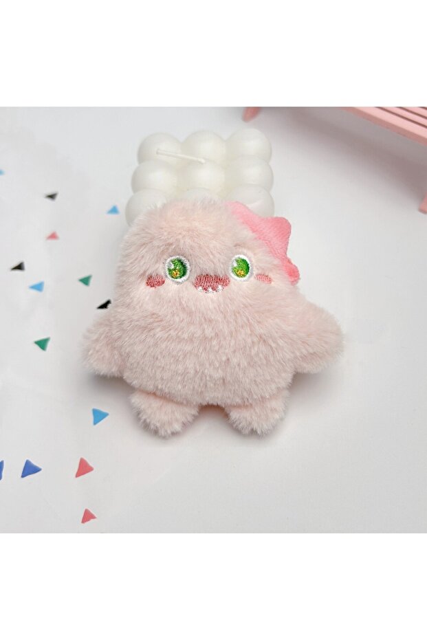 Pink Trend Little Monster Pendant Cute Keychain Cartoon Plush Backpack Pendant For Gifts