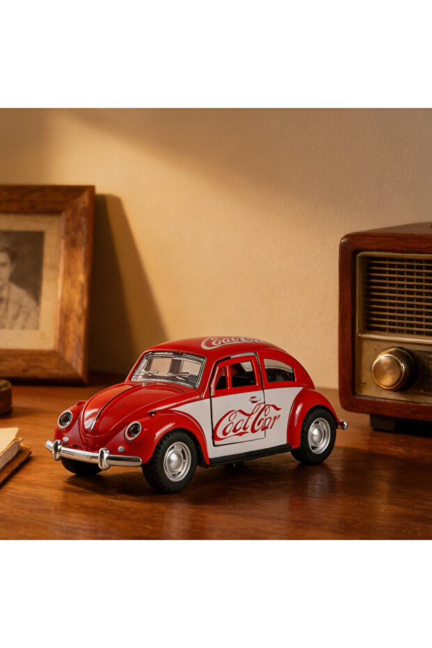 SL-1126-Cola 1/32 Scale Alloy Toy Car Mini Alloy Die-cast Beetle Car Model Retro veteran car Simula