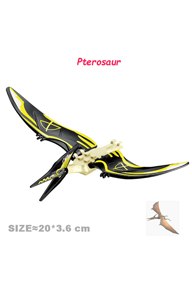 Kind Pterosaur Bright Jurassic Dinosaurs World Velociraptor Triceratops Rex Pterosaur Model Assemble