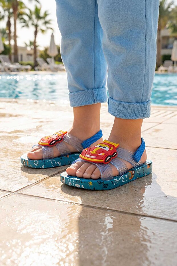 Summer Baby Boys Elastic Wet Floor Suitable Casual Pool Beach Slippers-Sandals