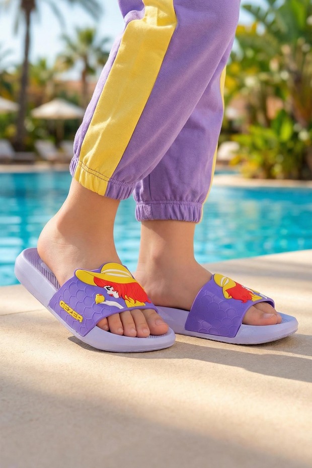 Girl's Summer Pu Suitable for Wet Floor Home Bathroom Garden Pool Slippers