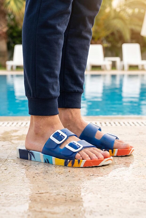 Men's Summer Slippers Suitable for Wet Floors, Home, Bathroom, Garden, Pool, Comfortable Sole Slippers