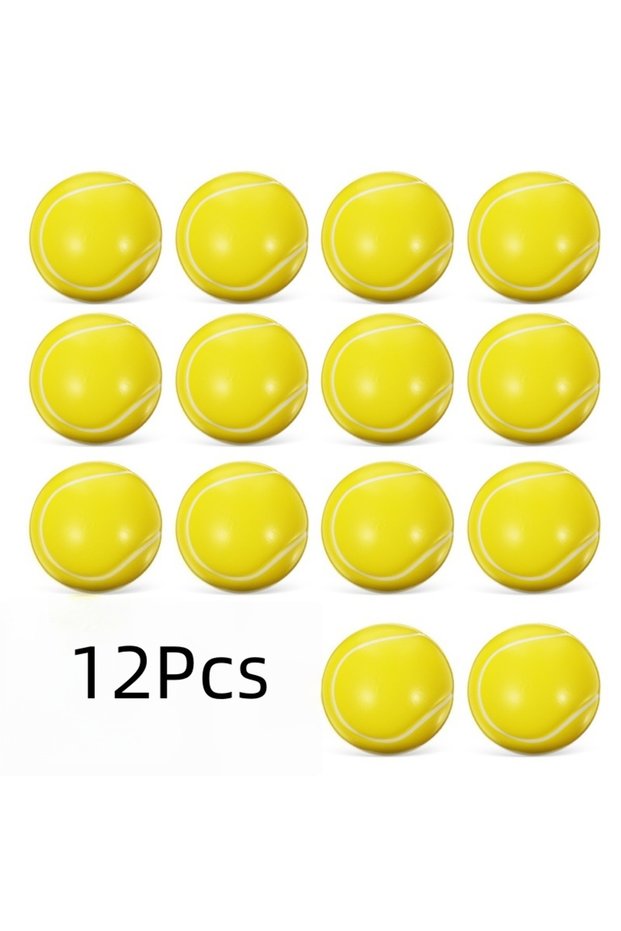 12Pcs 12pcs 6.3cm Foam Ball Soft Foam Sponge Tennis Balls Baseball Balls For Toy Kids Venting And De