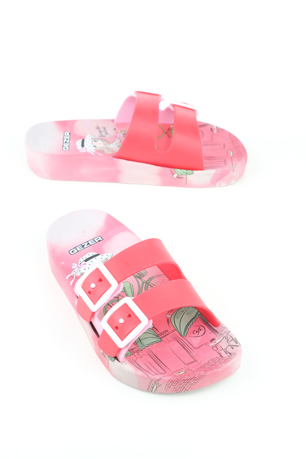 Summer Girl's Adjustable Two Buckle Slippers Suitable for Wet Floor